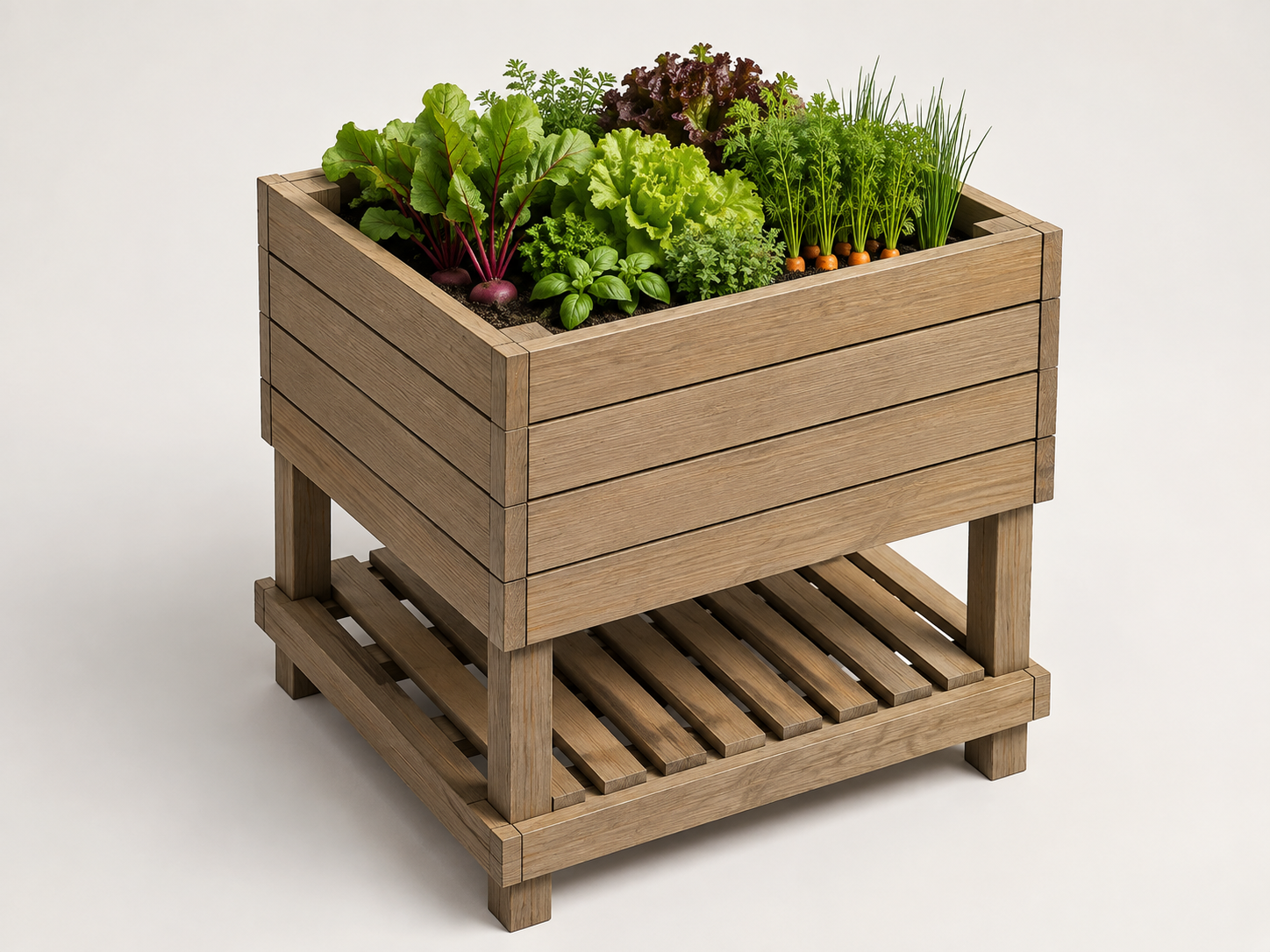 4 by 4 deep root elevated planter.